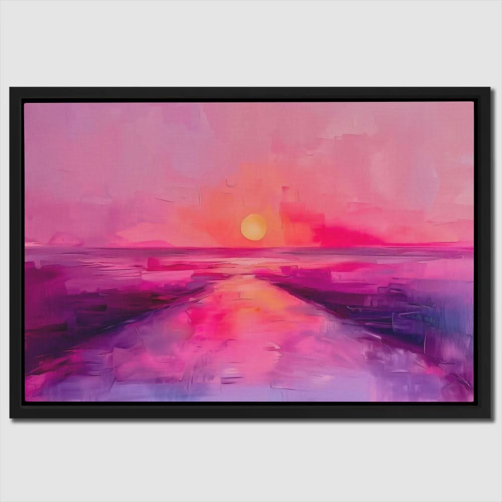 Soft Pink Sunset - Fuchsia Art