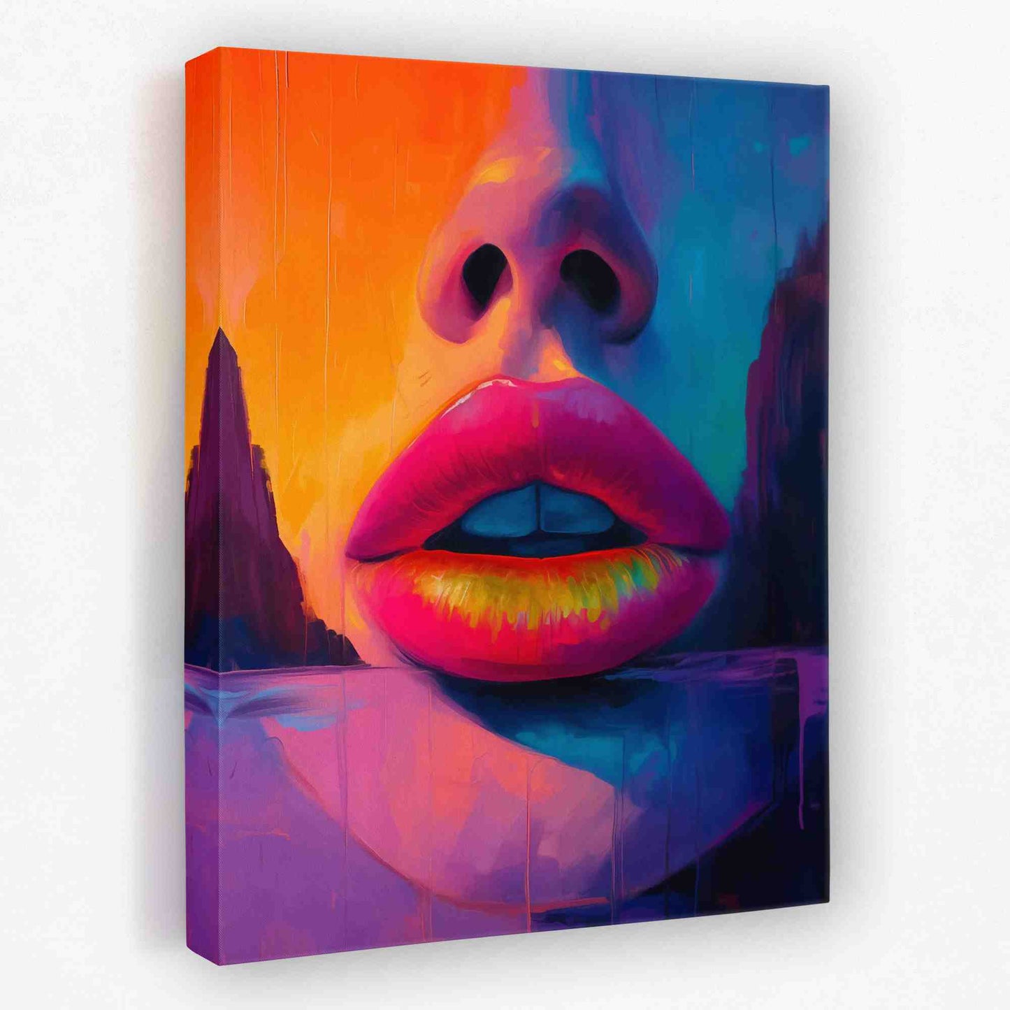 Soft Rose Lips - Luxury Wall Art
