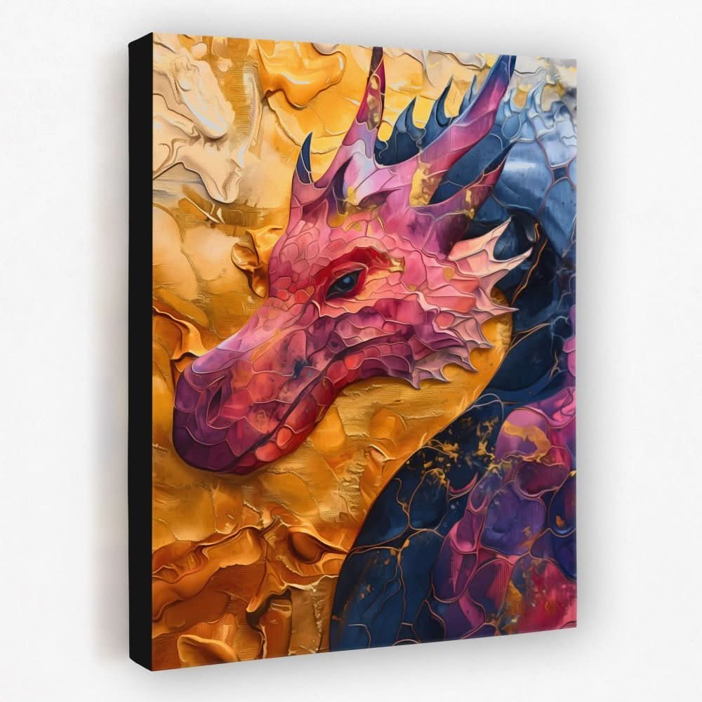 Solar Flare Dragon - Dragon Canvas Wall Art