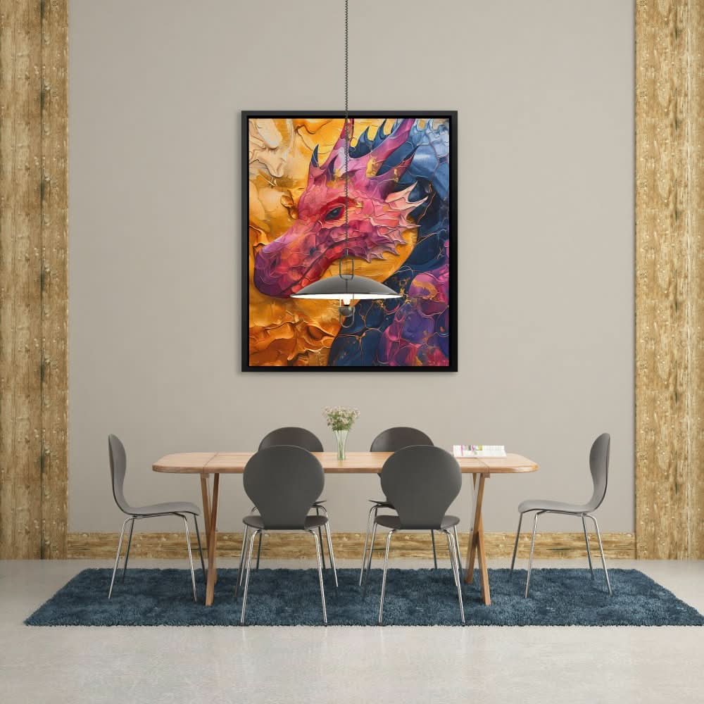 Solar Flare Dragon - Dragon Art for Living Room