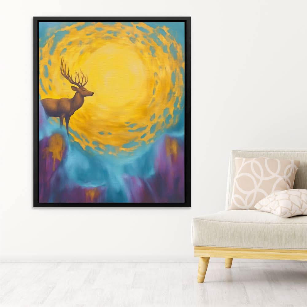 Solstice Watche - Blue Deer Canvas Print