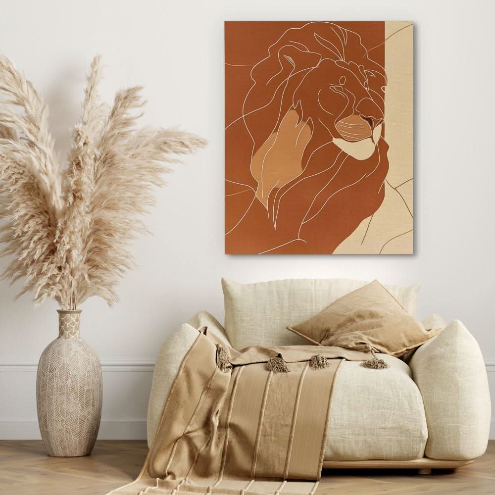 Somber Lion - Animals Art for Bedroom