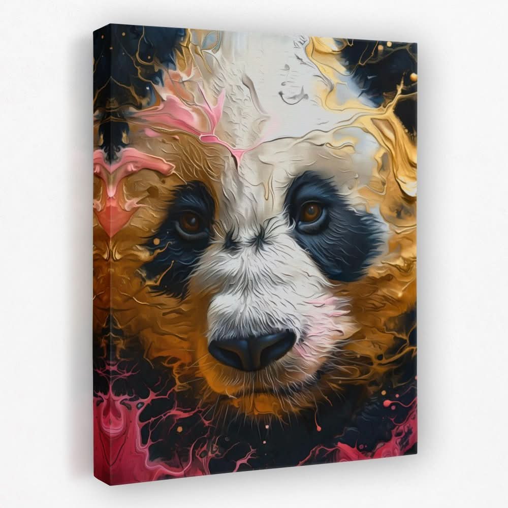 Somber Panda Bear - Animals Canvas Wall Art