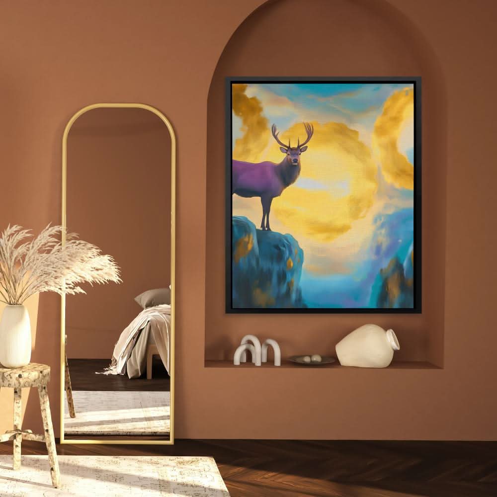 Sovereign Heights - Blue Deer Canvas Print