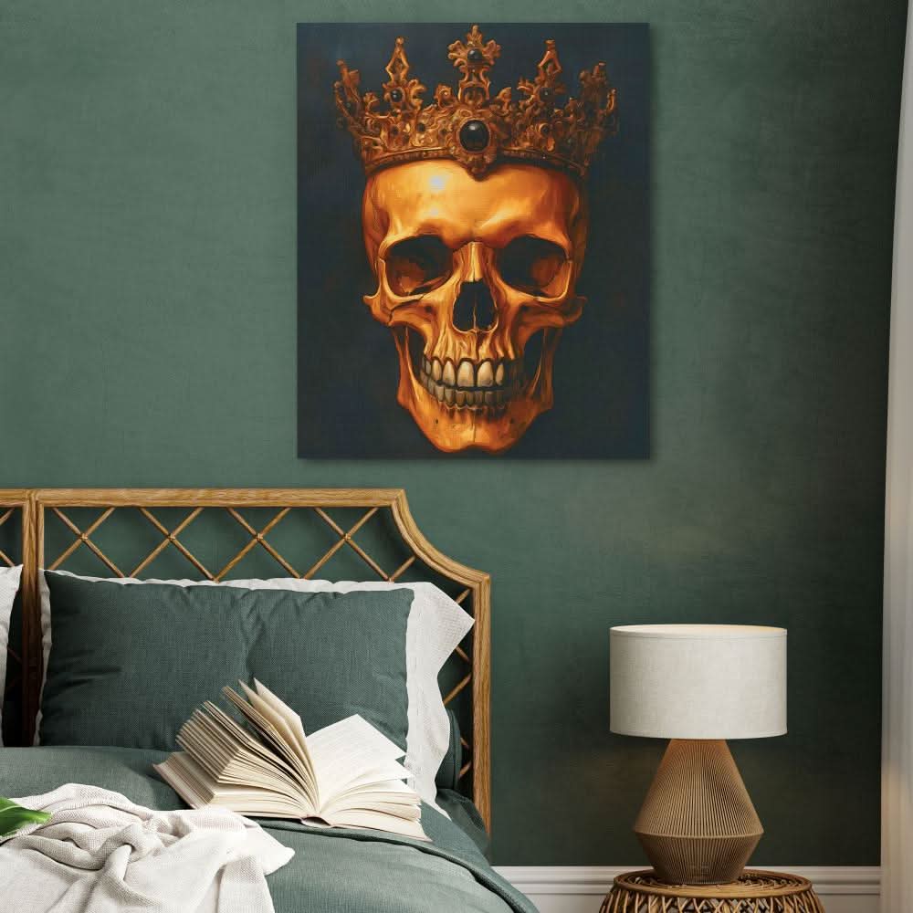 Sovereign Skull - Black Canvas Wall Art