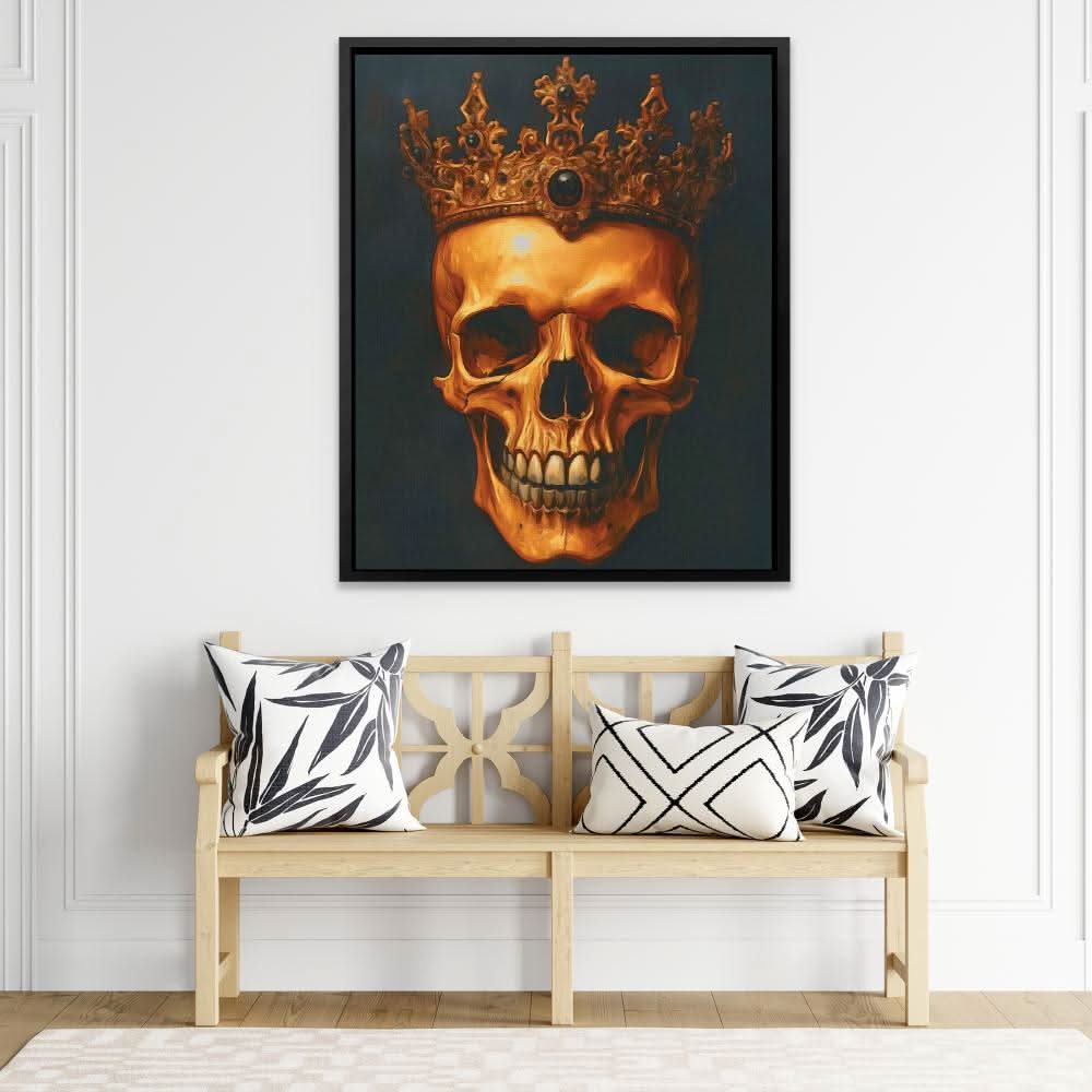 Sovereign Skull - King and Queen Wall Art in Black Frame