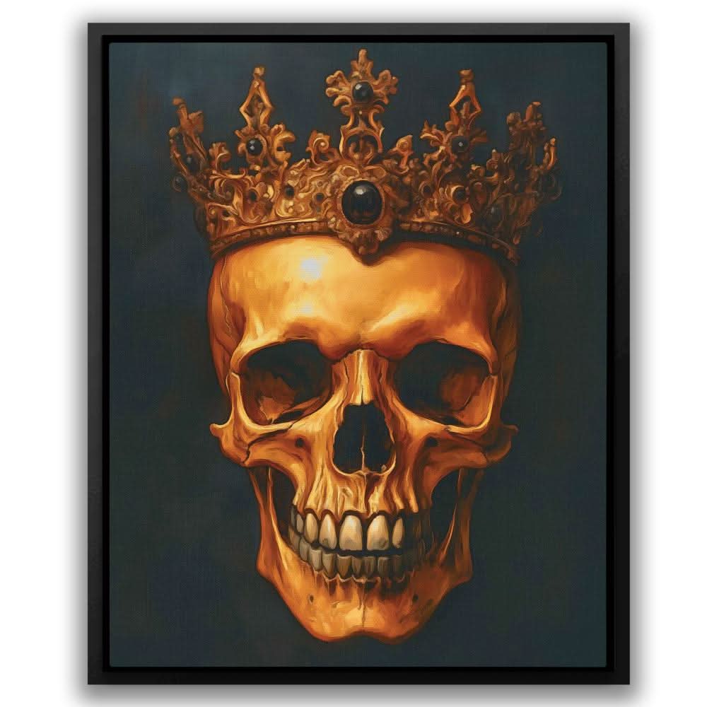 Sovereign Skull - Black King and Queen Canvas Print