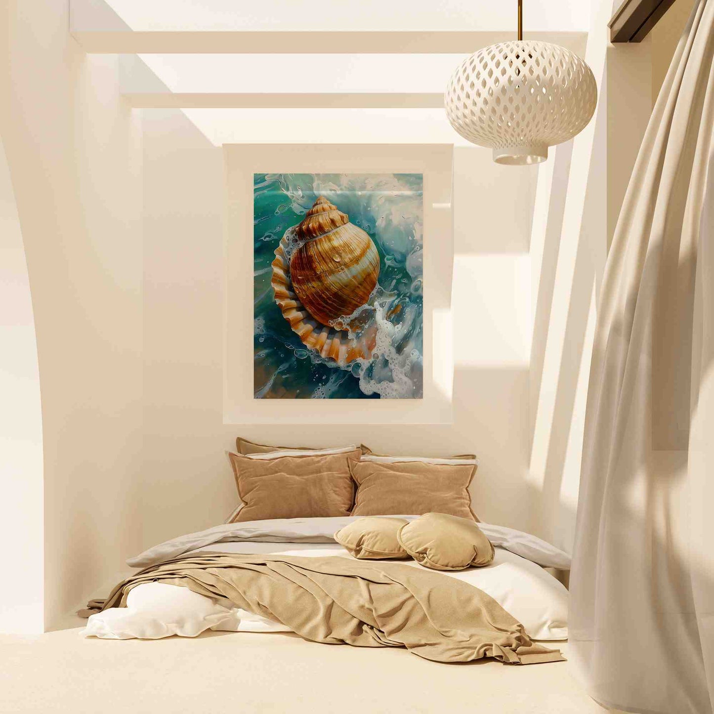 Sparkling Wave - Wall Art in Black Frame