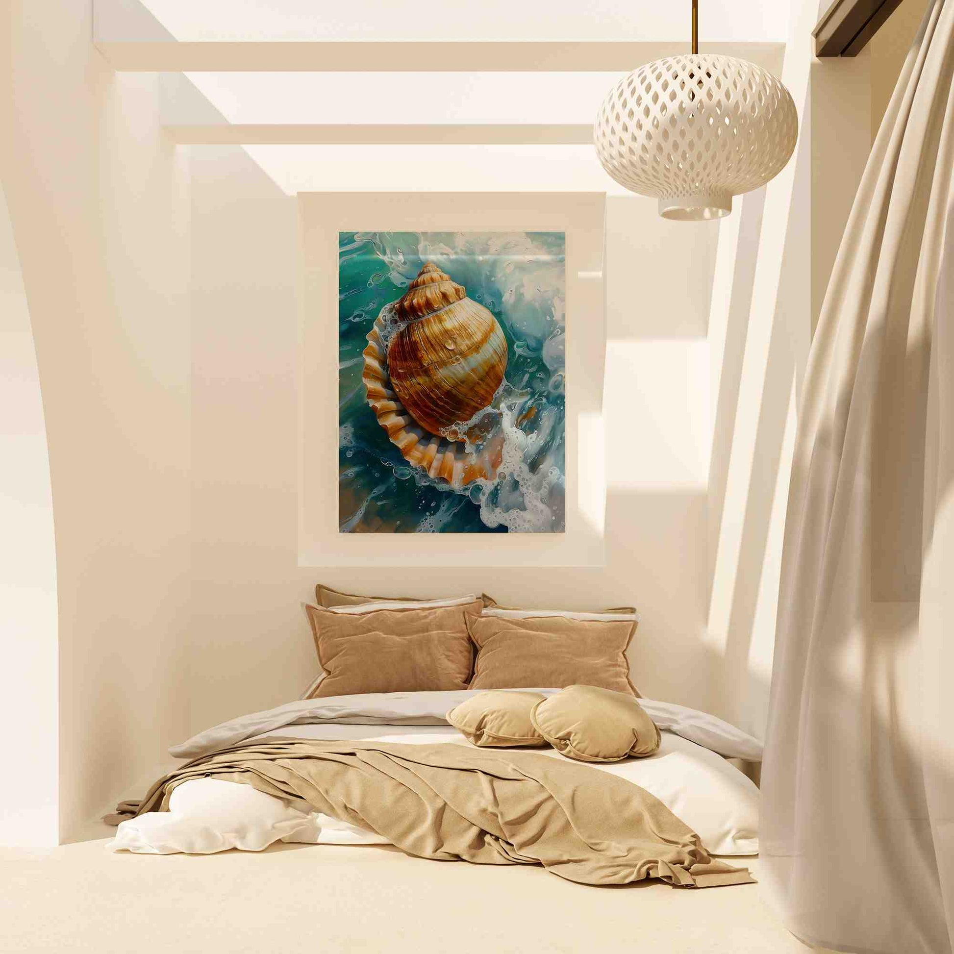 Sparkling Wave - Wall Art in Black Frame