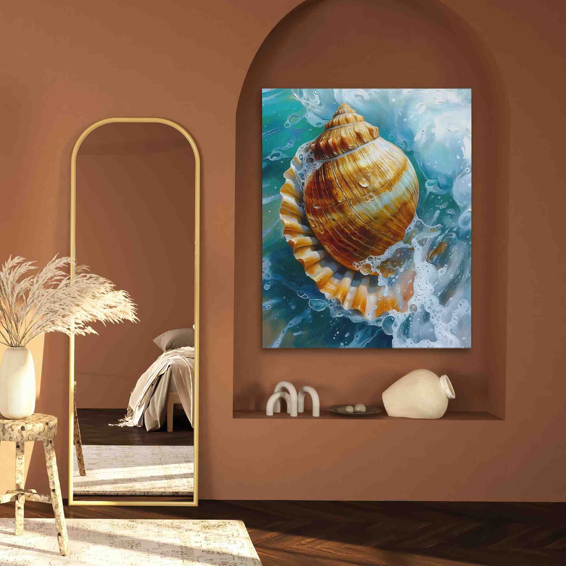 Sparkling Wave - Blue Beach House Canvas Print