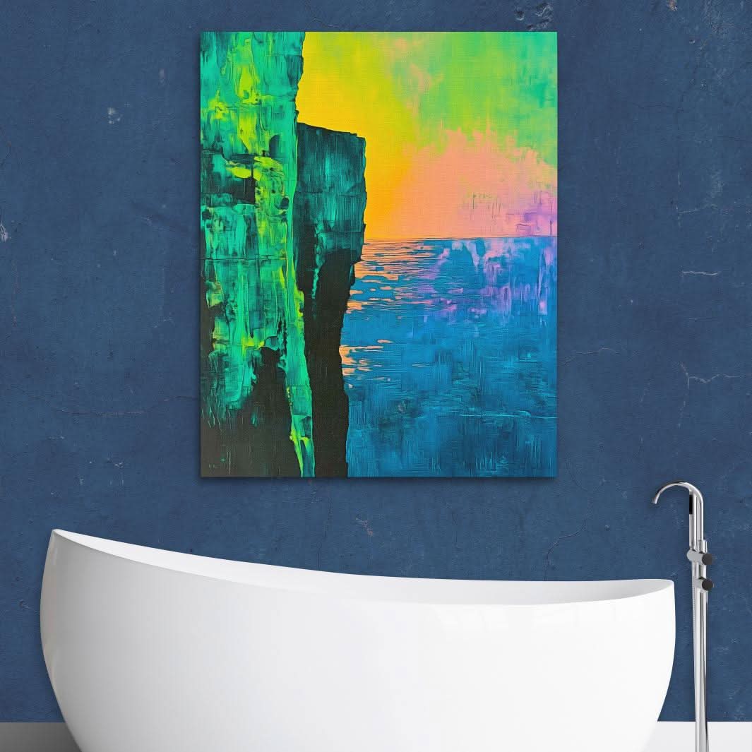 Spectrum Coast - Colorful Ocean Blues Canvas Print