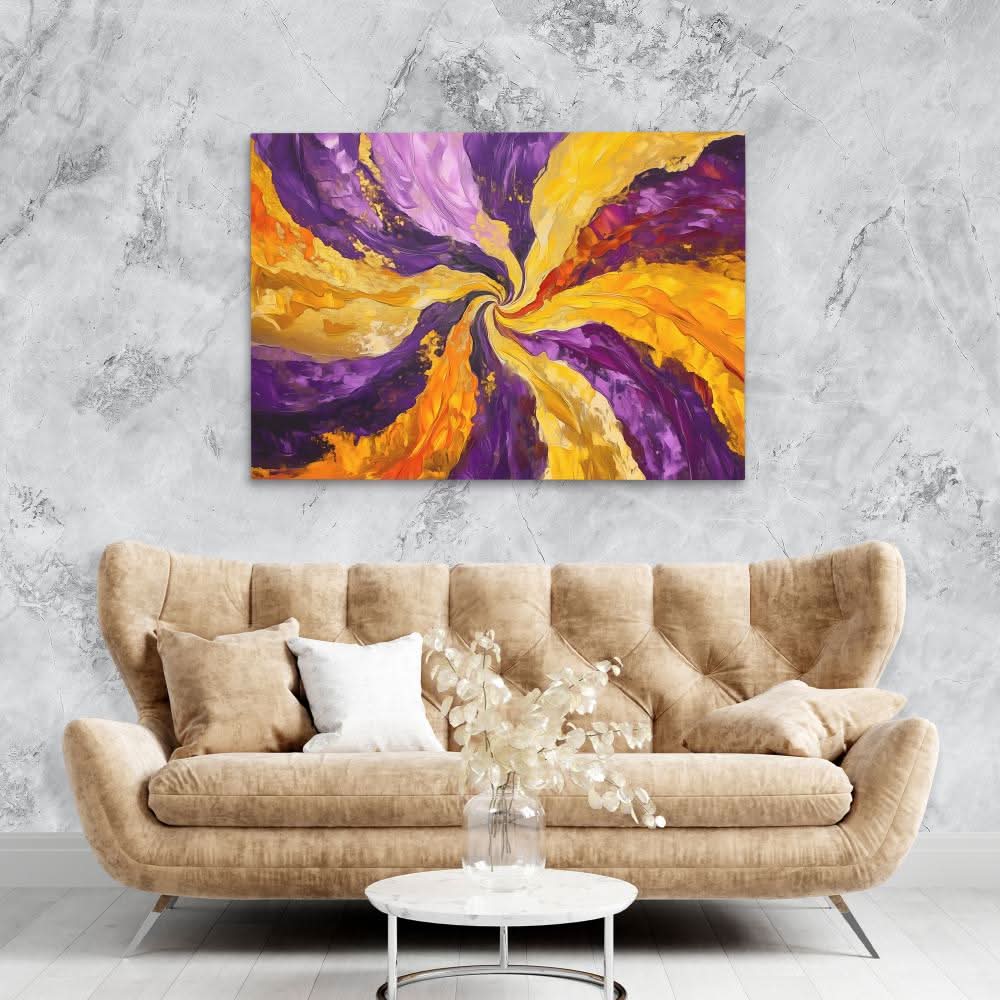 Spinning Gold - Large Abstract Canvas Print