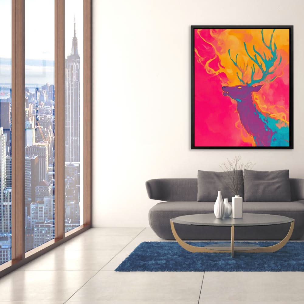 Spirit of the Inferno - Abstract Colorful Canvas Wall Art