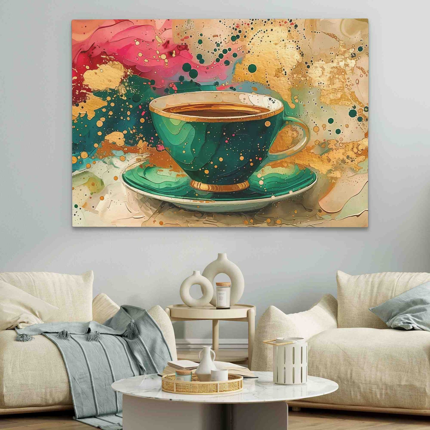 Splash of Tea - Tea Wall Art in Black Frame