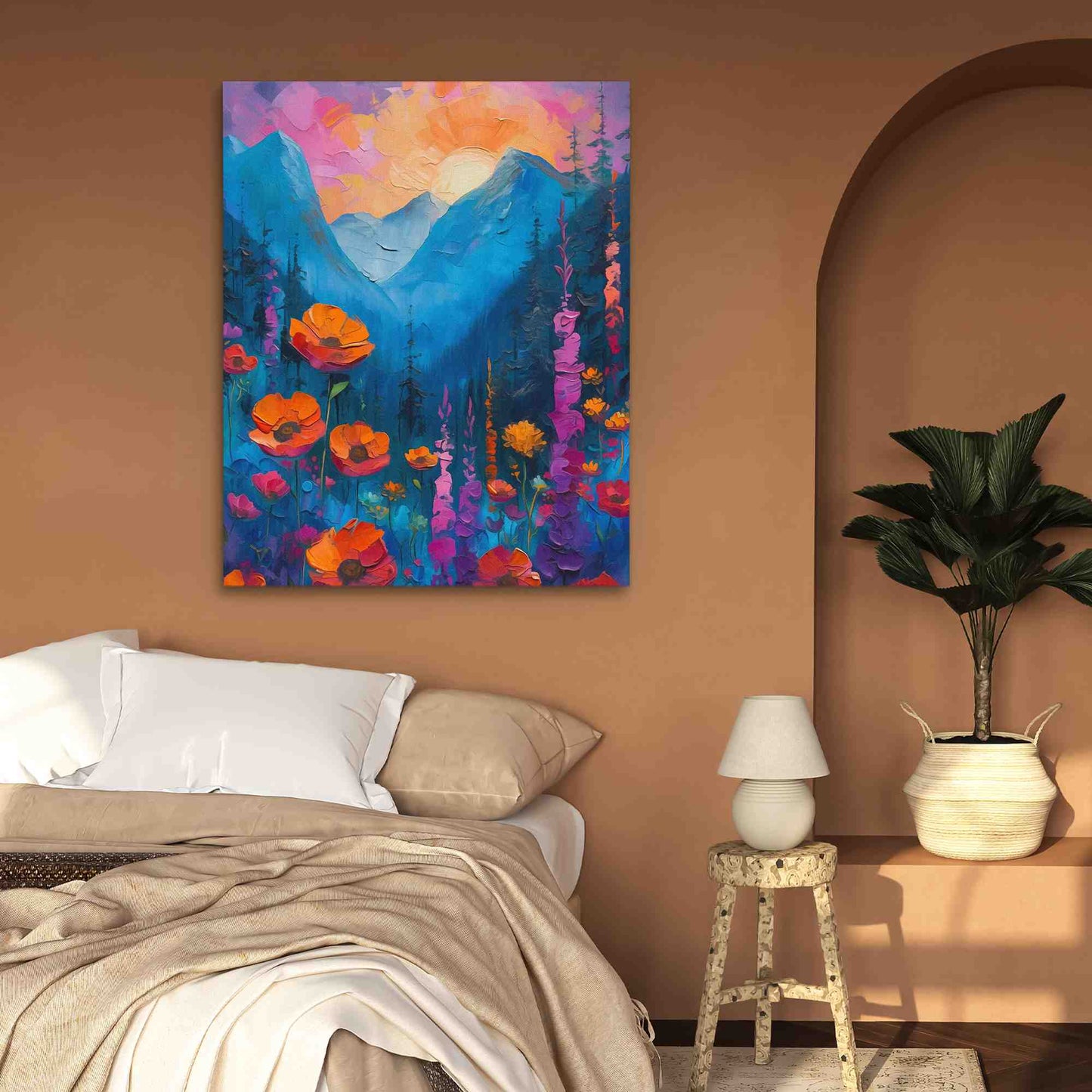 Spring Valley Mountains - Colorful Wall Art