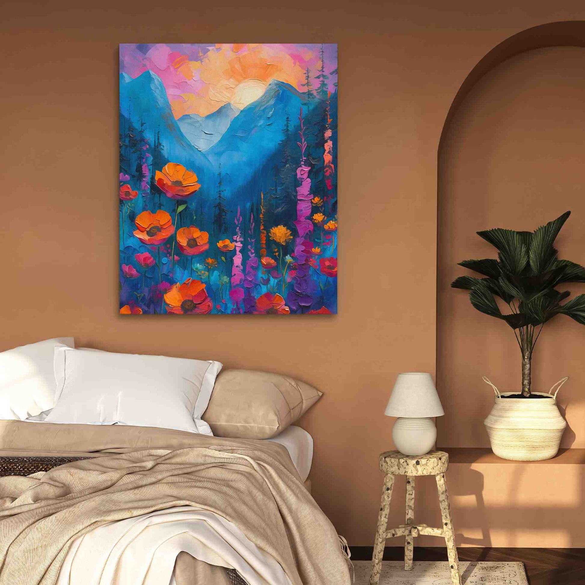 Spring Valley Mountains - Colorful Wall Art