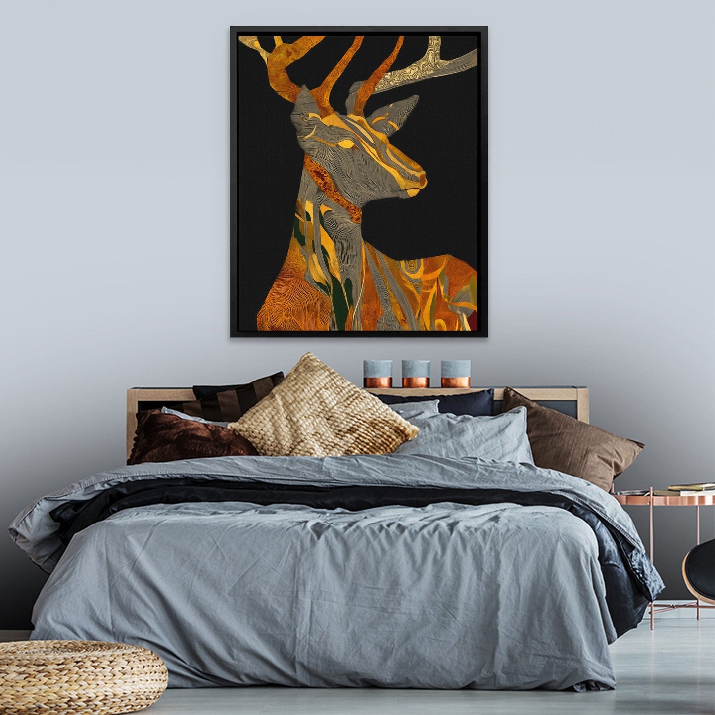 Stag Autumn Fire - Luxury Wall Art
