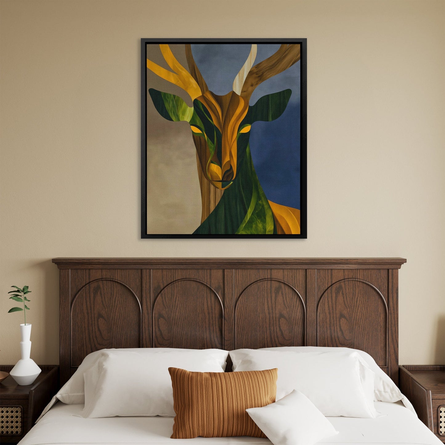Stag Golden Forest - Luxury Wall Art