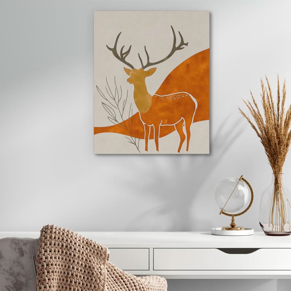 Stag’s Tranquility - Brown Deer Canvas Print
