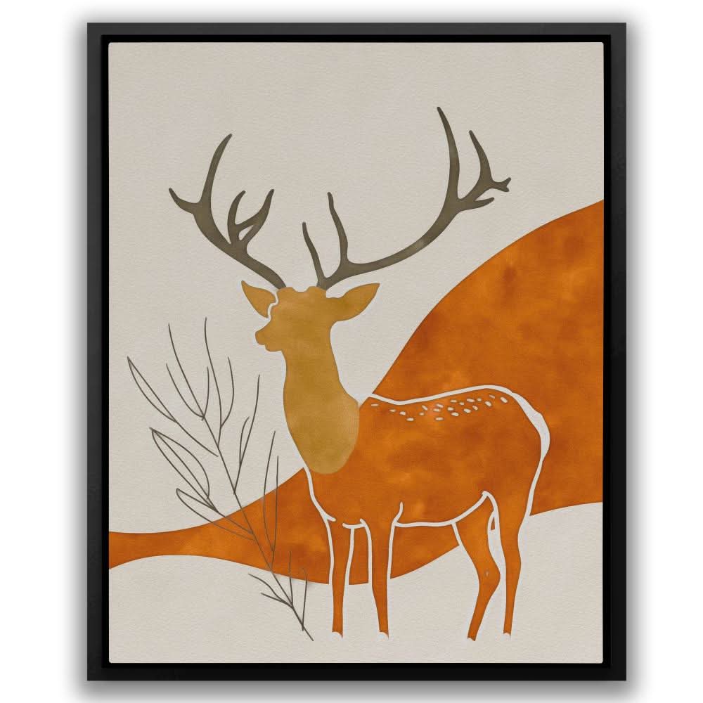 Stag’s Tranquility - Large Modern Canvas Print