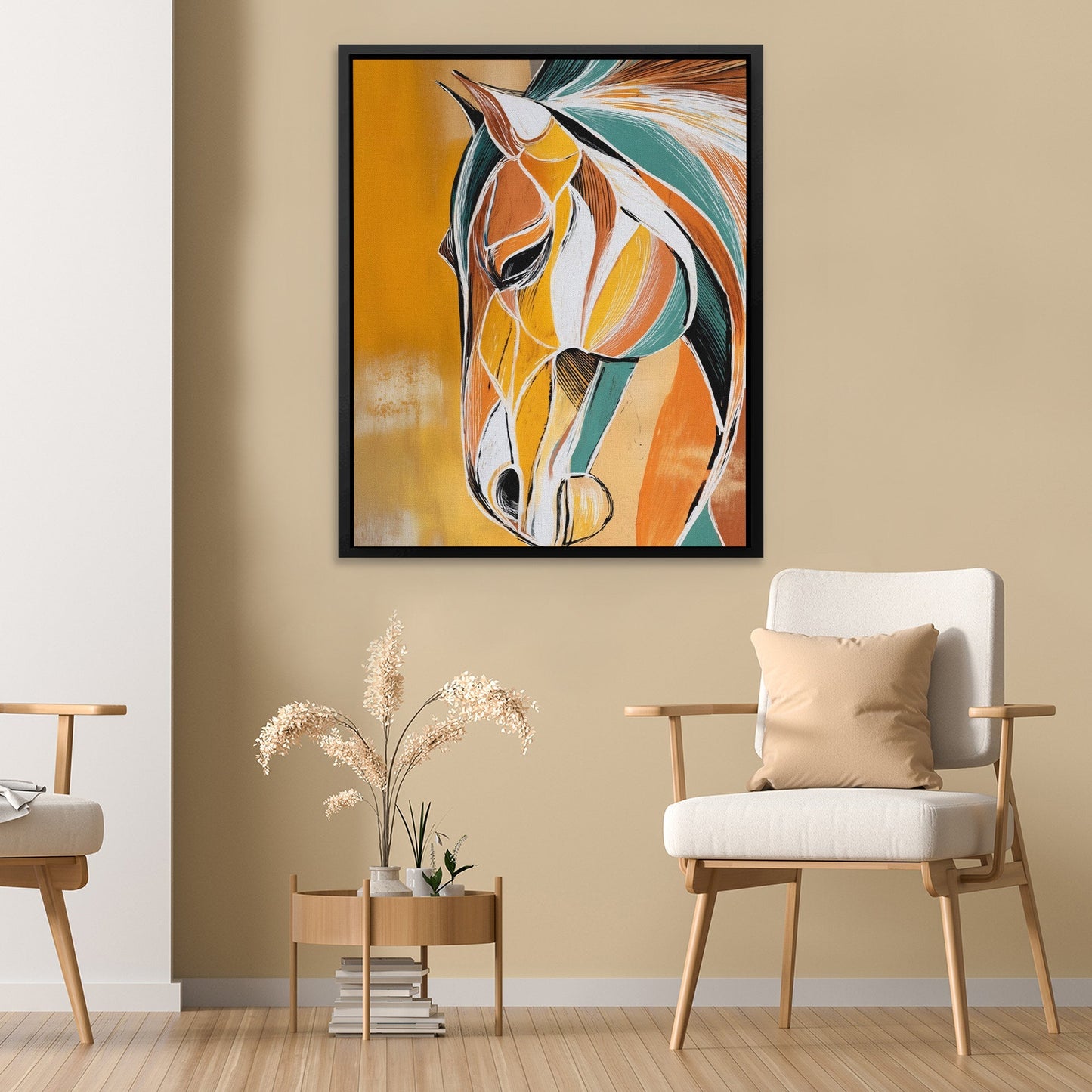 Stallion Golden Wind - Luxury Wall Art
