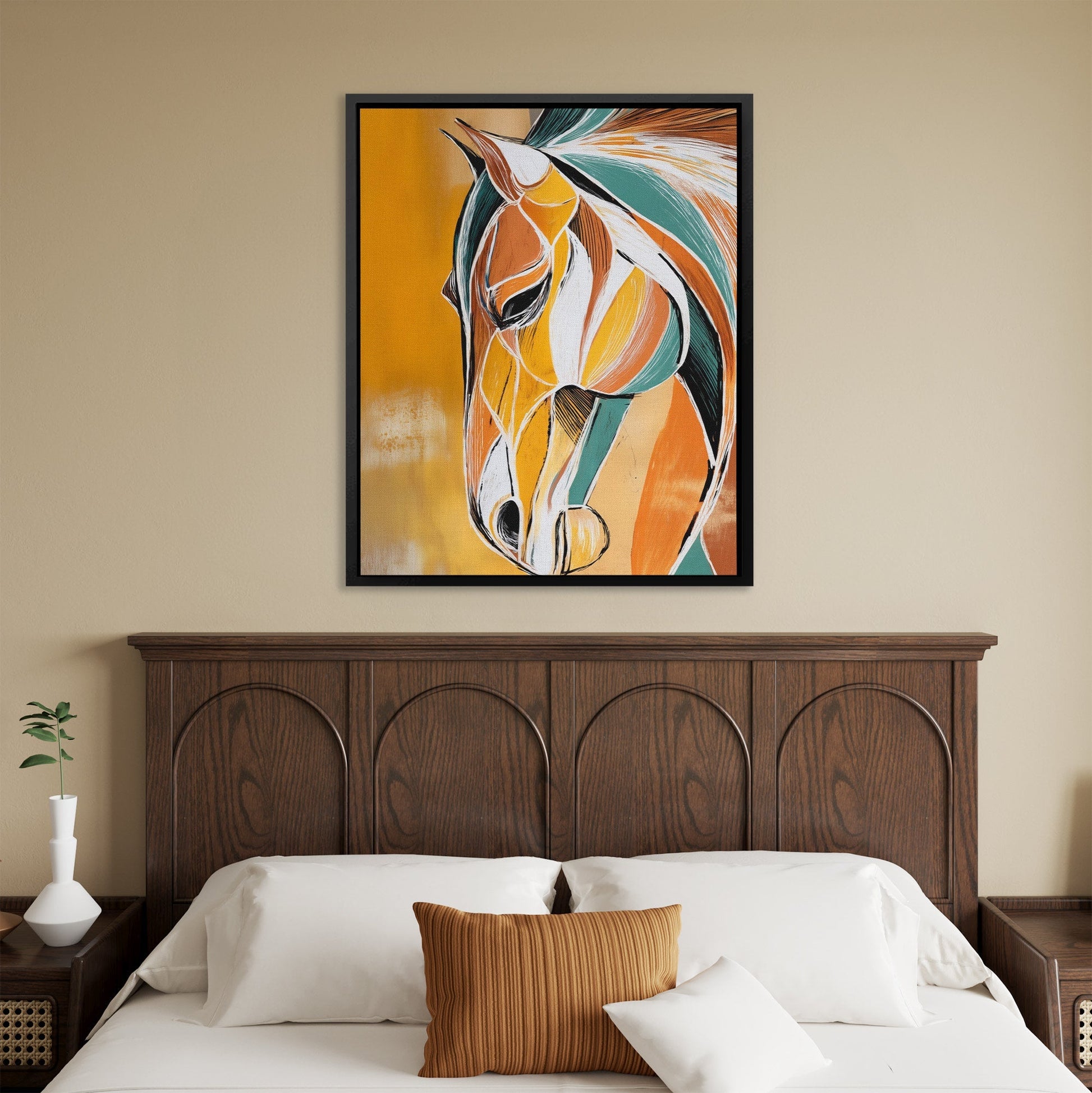 Stallion Golden Wind - Luxury Wall Art