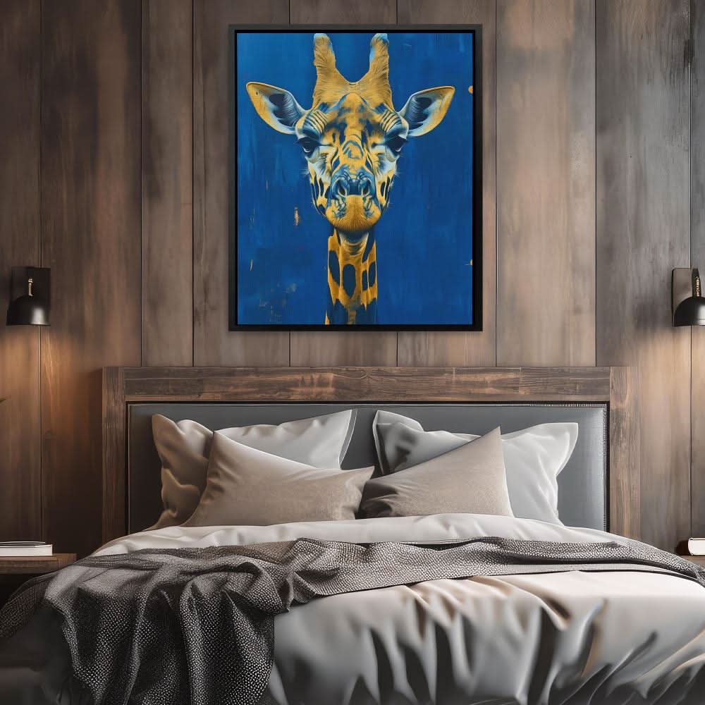 Staring Giraffe - Large Canvas Print
