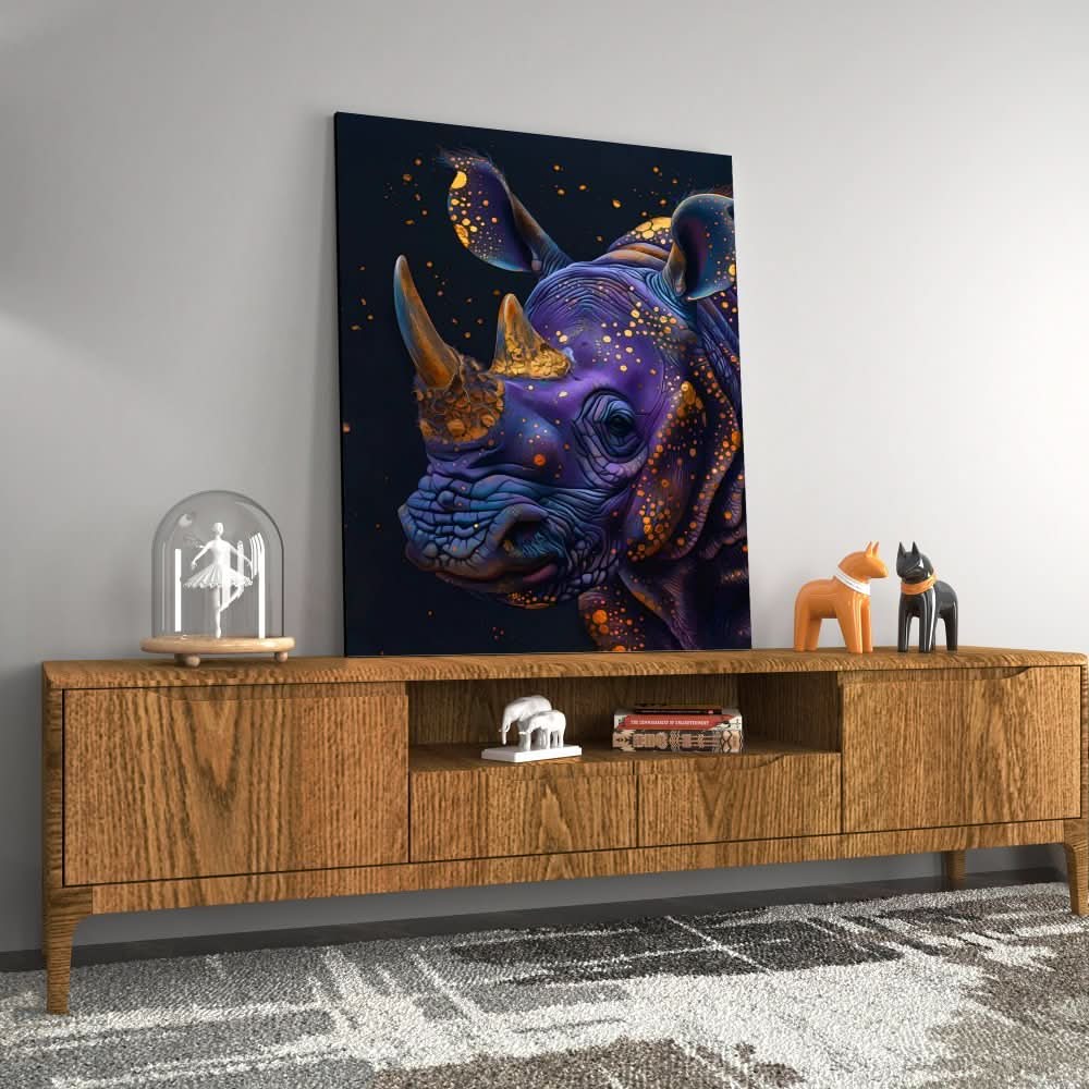 Starlit Horns - Large Abstract Canvas Print