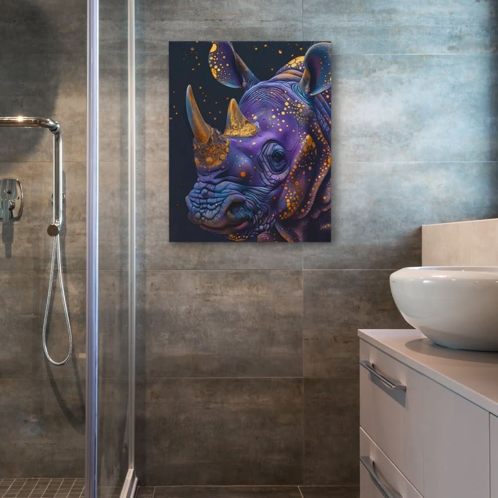 Starlit Horns - Bold Wall Art in Black Frame