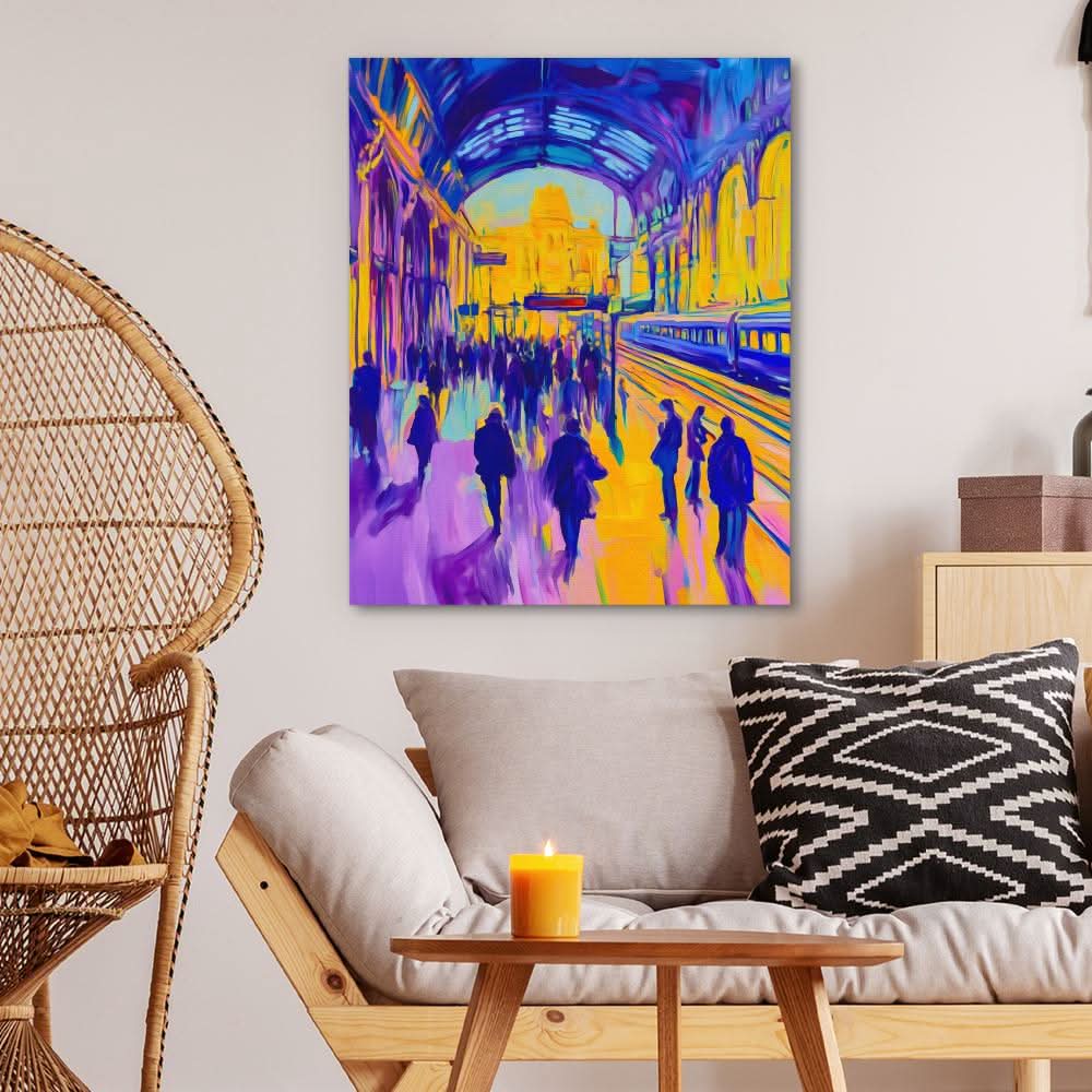 Station of Painted Souls - Colorful Person Canvas Print