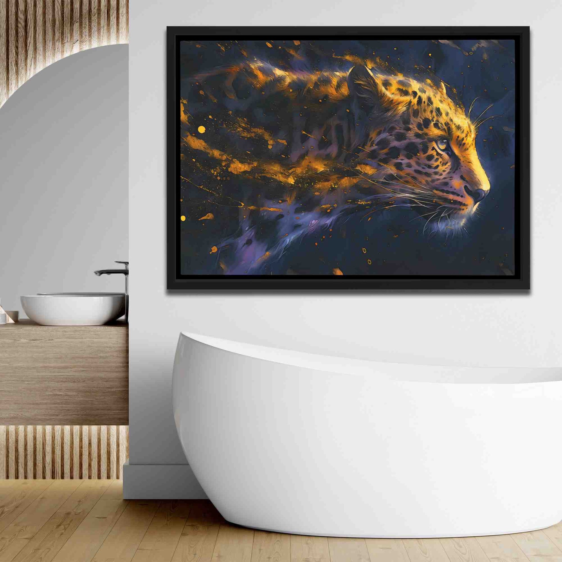 Stealthy Cheetah - Gold Big Cat Canvas Print