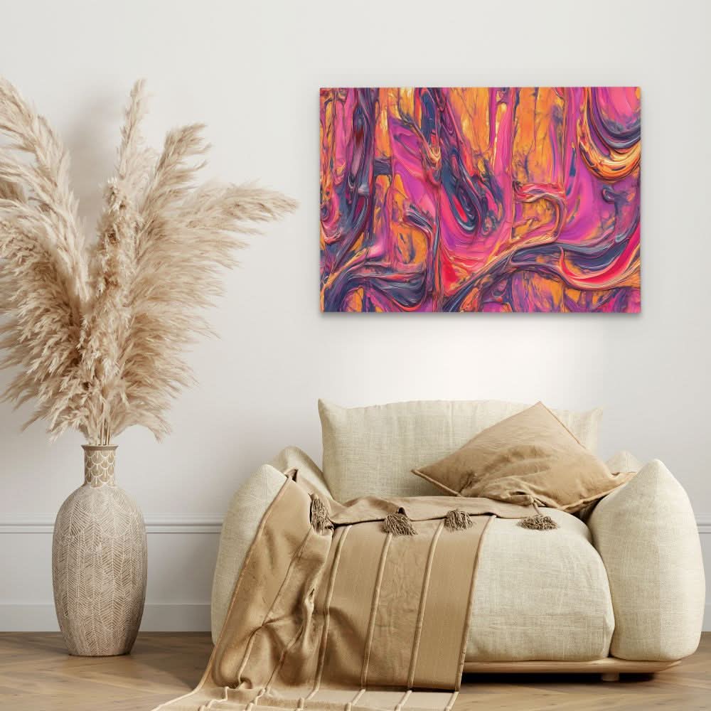 Sticky Walls - Colorful Canvas Print