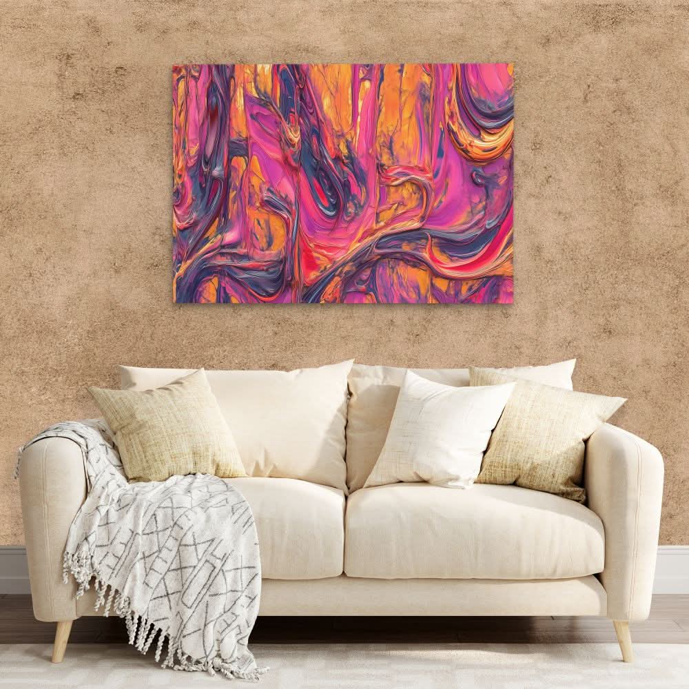 Sticky Walls - Abstract Wall Art in Black Frame
