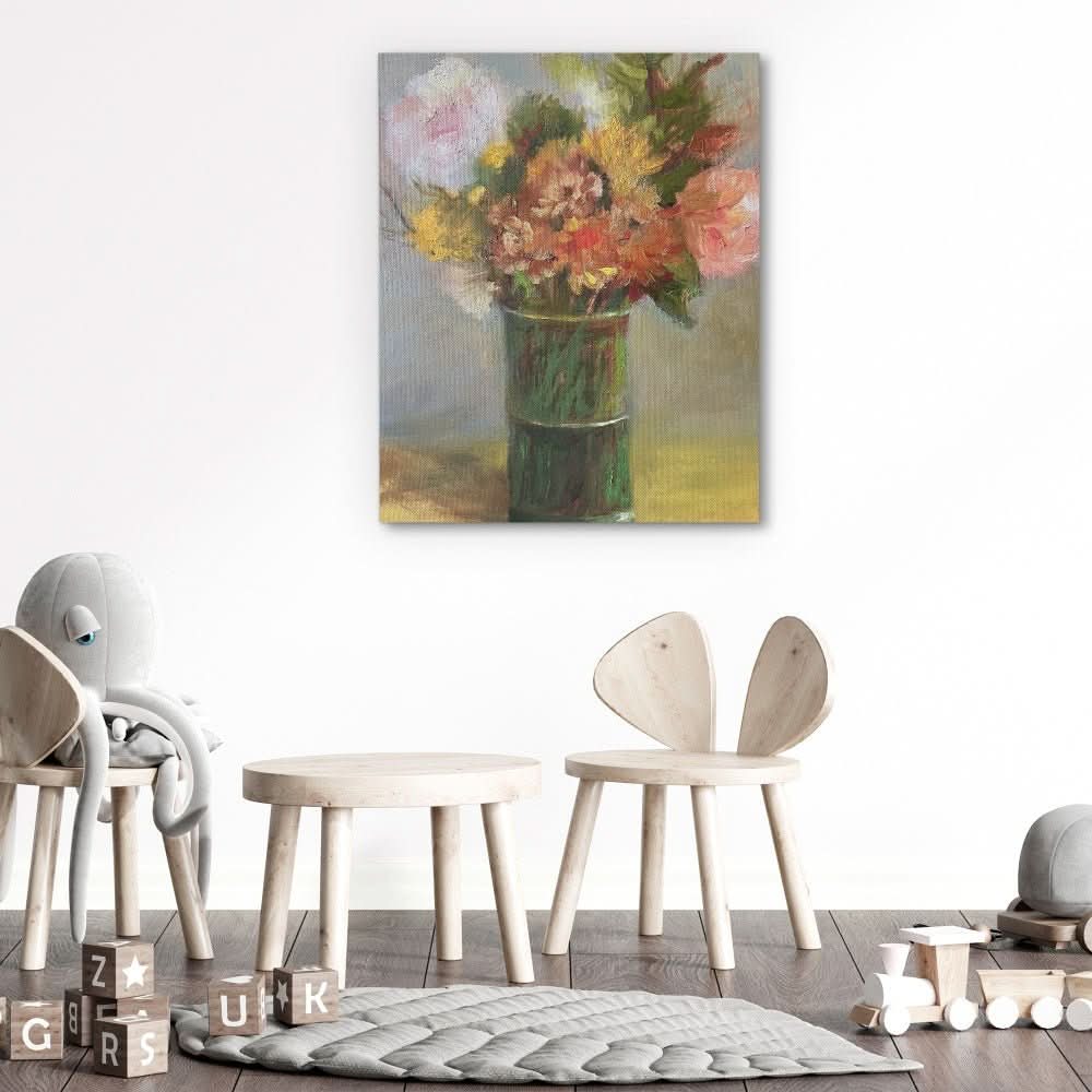 Still Life with Green Vase - Large Canvas Print