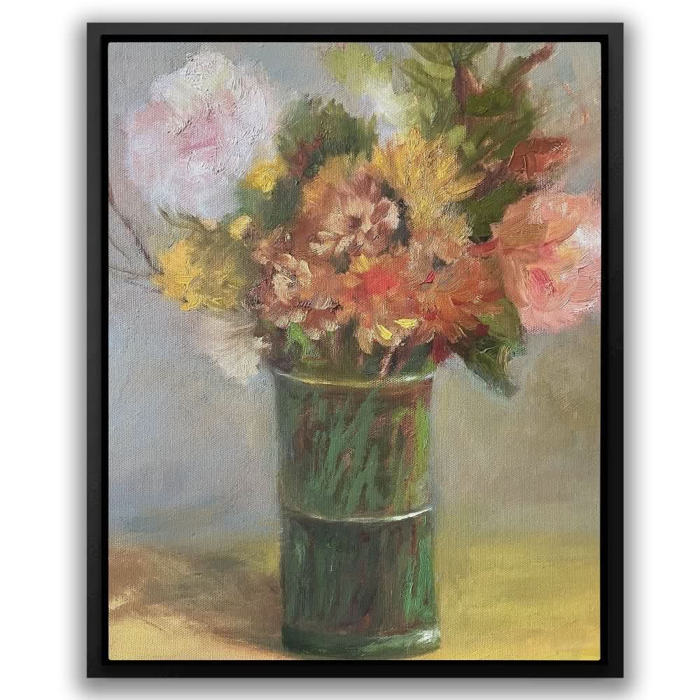 Still Life with Green Vase - Denise Cousineau Art for Home Office