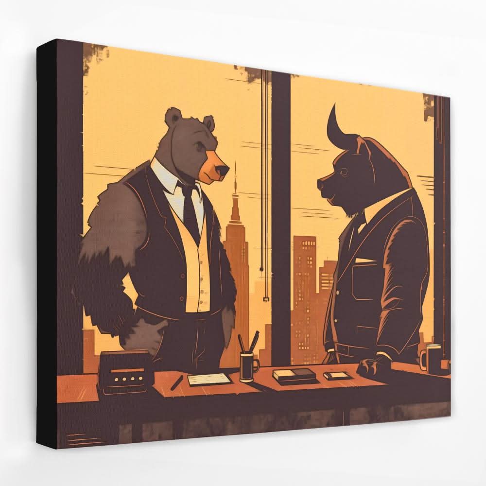 Stock Kingpins - Bear Canvas Wall Art