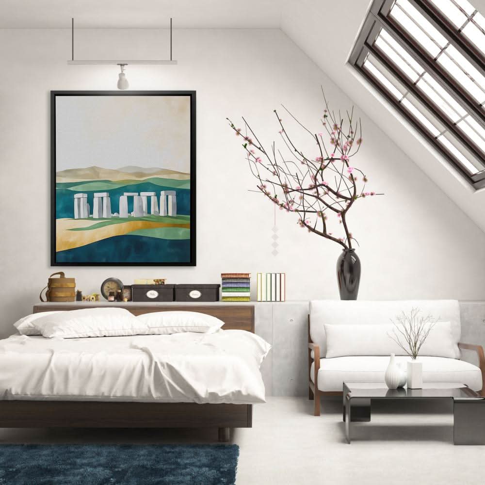 Stonehenge Under Soft Skies - Architecture Art for Home Office