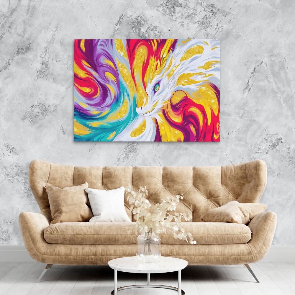 Stormscale Guardian - Large Fantasy Canvas Print