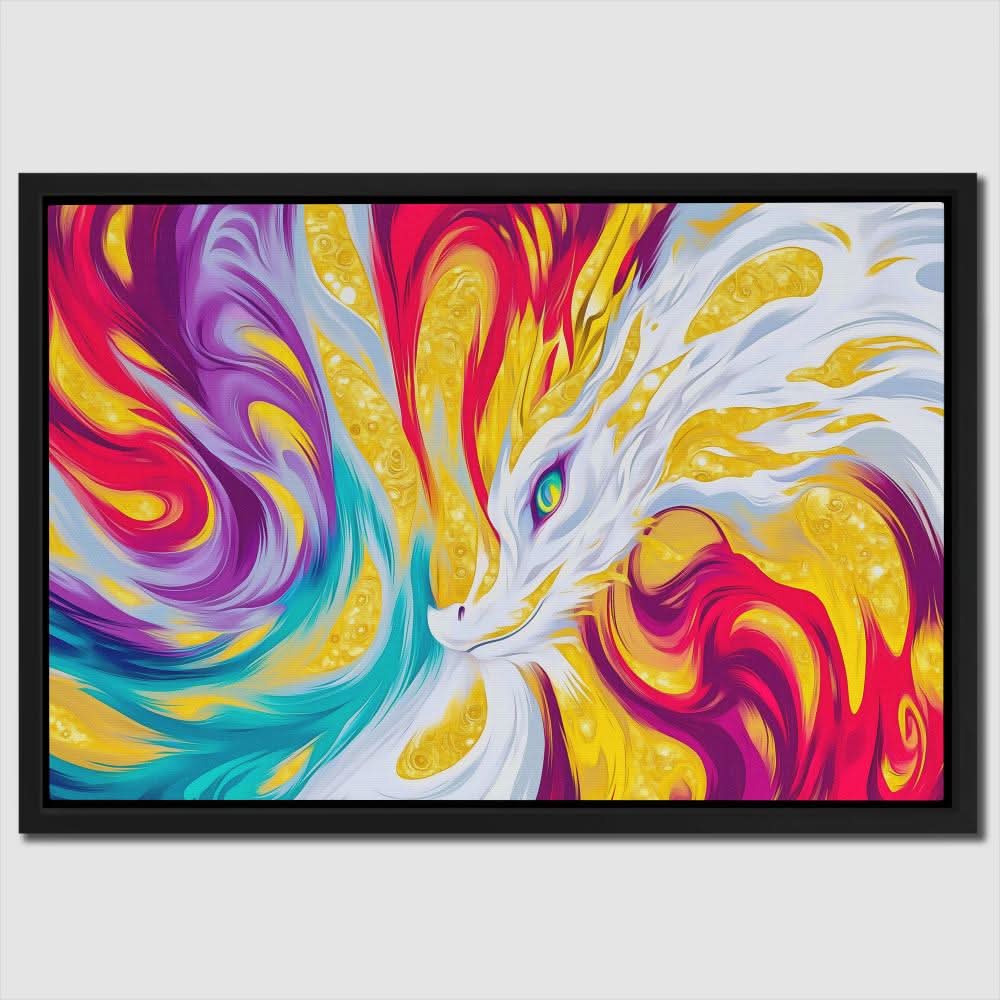 Stormscale Guardian - Colorful Trippy Canvas Print