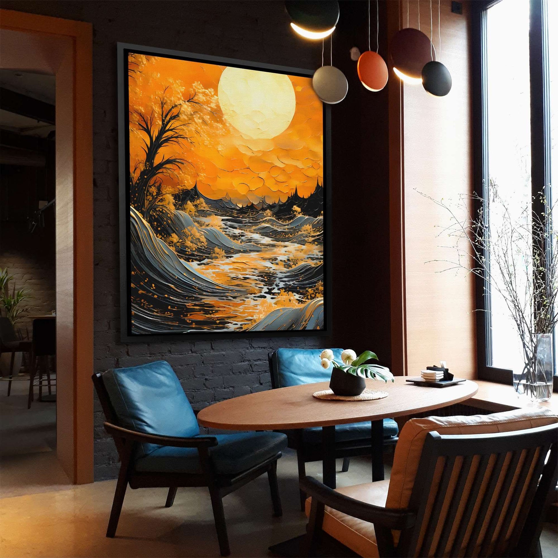 Stormy Gold Waves - Luxury Wall Art
