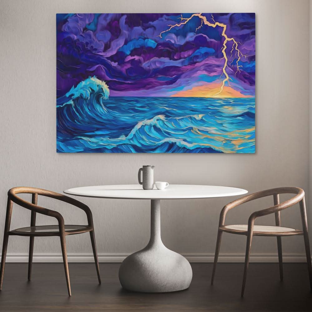 Stormy Sea - Man Cave Art for Living Room