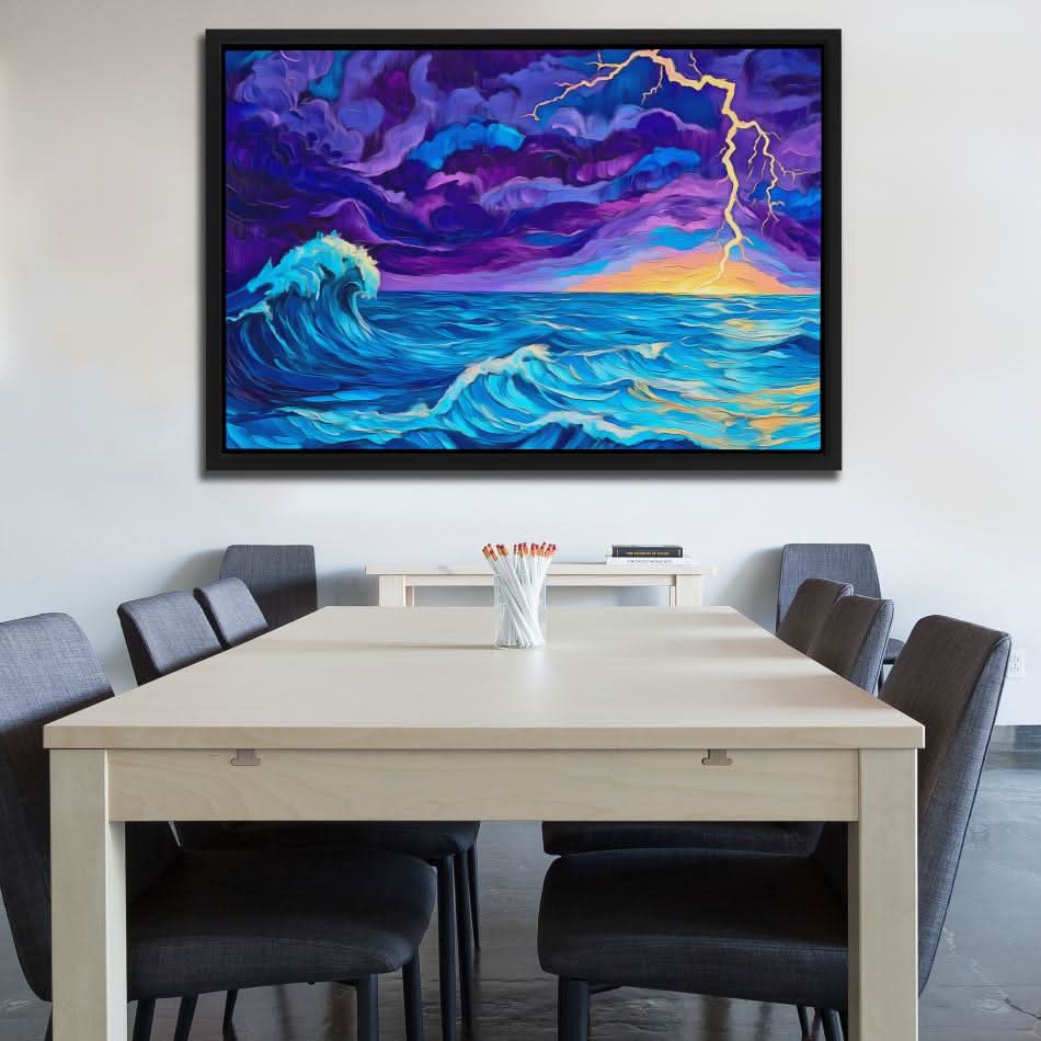 Stormy Sea - Large Abstract Canvas Print