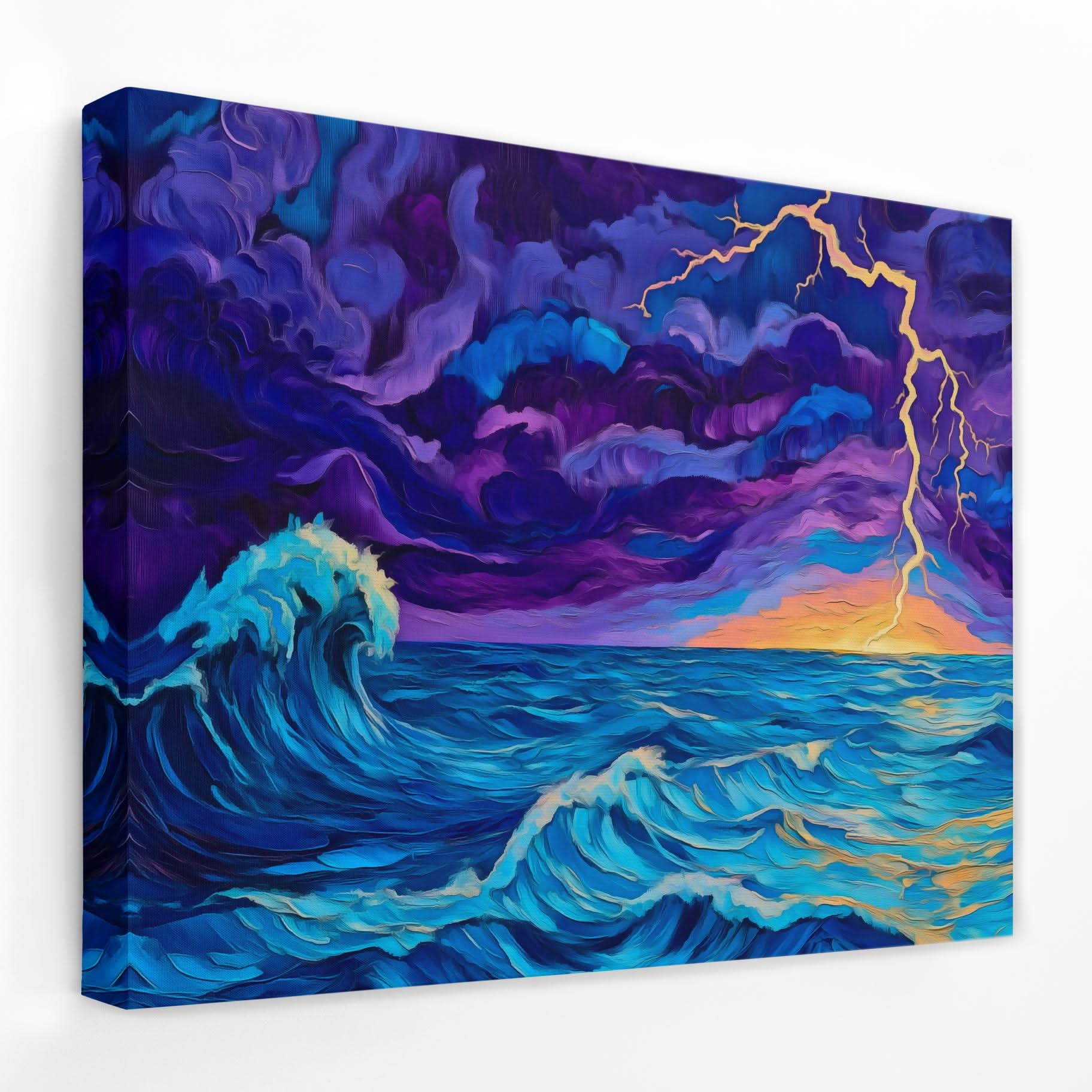 Stormy Sea - Man Cave Canvas Wall Art
