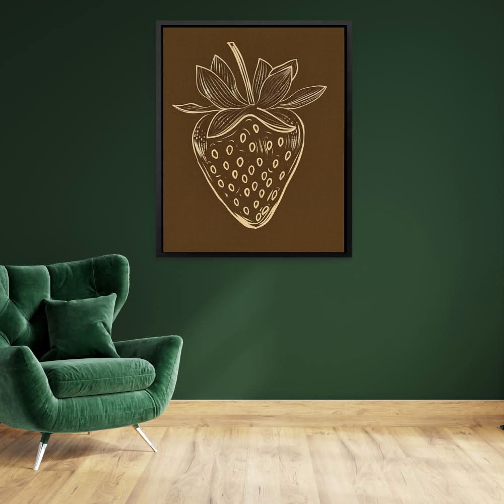 Strawberry Brown - Large Minimalist Canvas Print