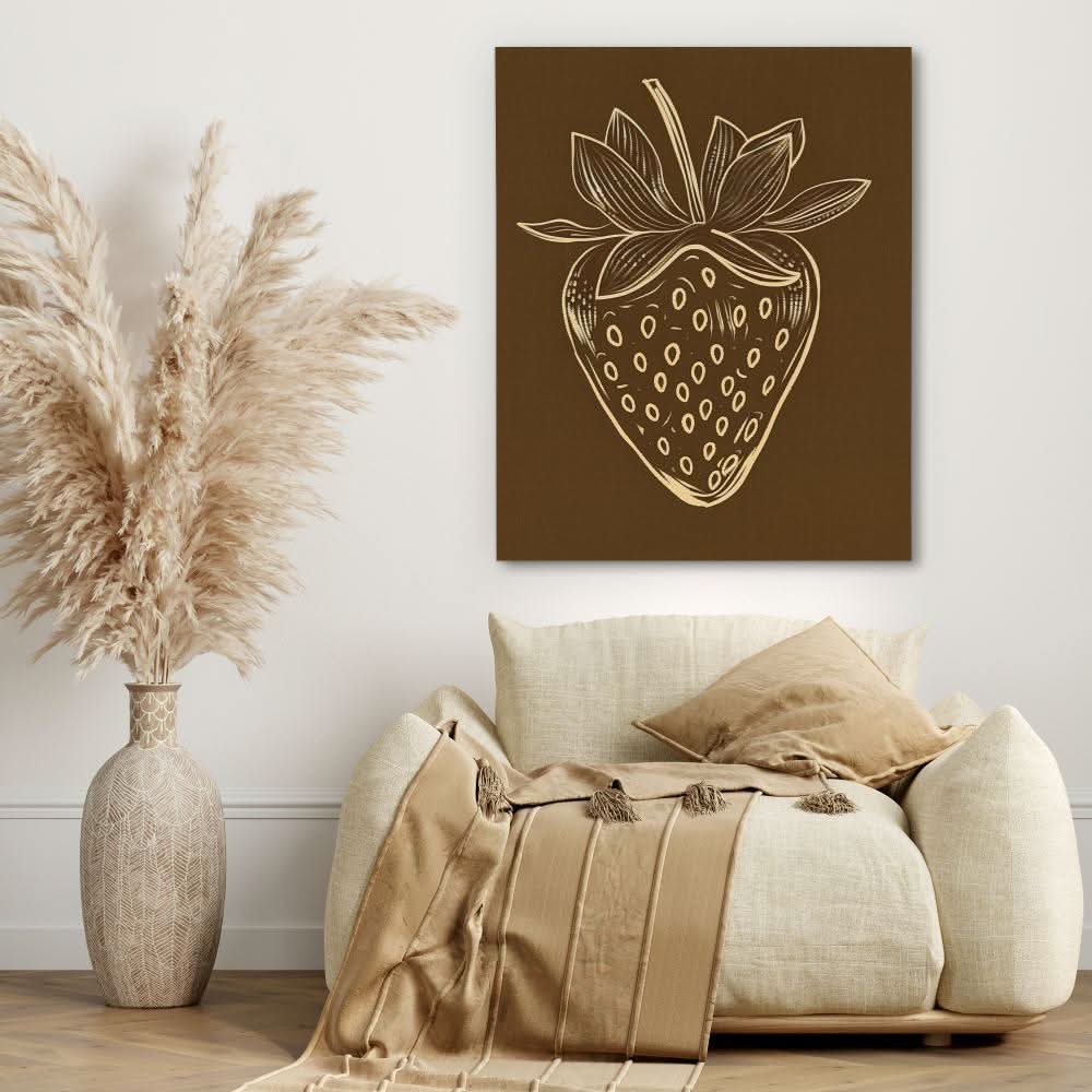 Strawberry Brown - Vintage Wall Art Print