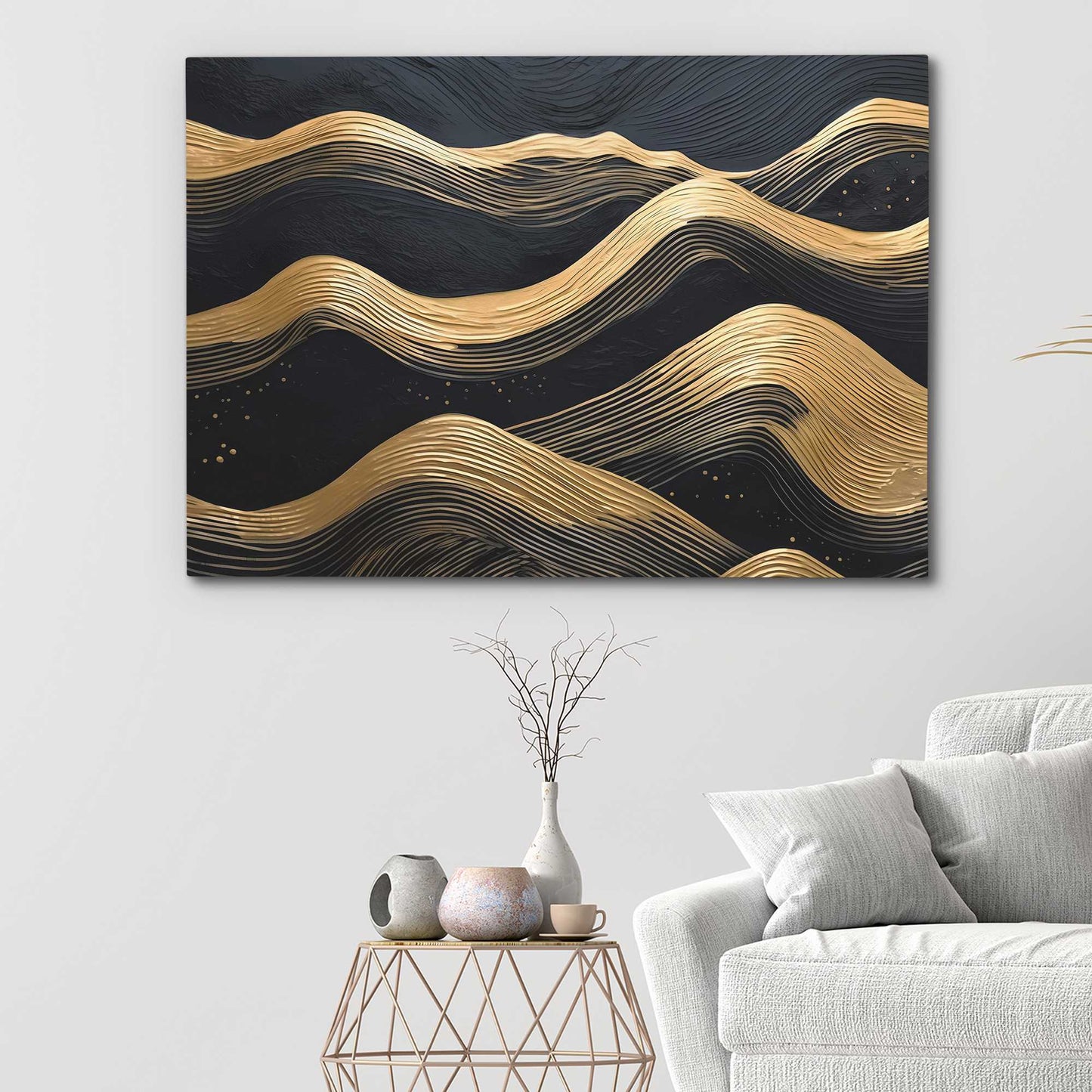 Streams of Gold - Luxury Wall Art