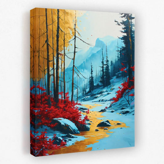 Streams of Gold - Forest Canvas Wall Art