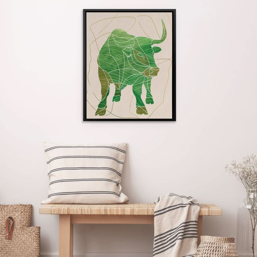Strength Unveiled - Abstract Wall Art in Black Frame