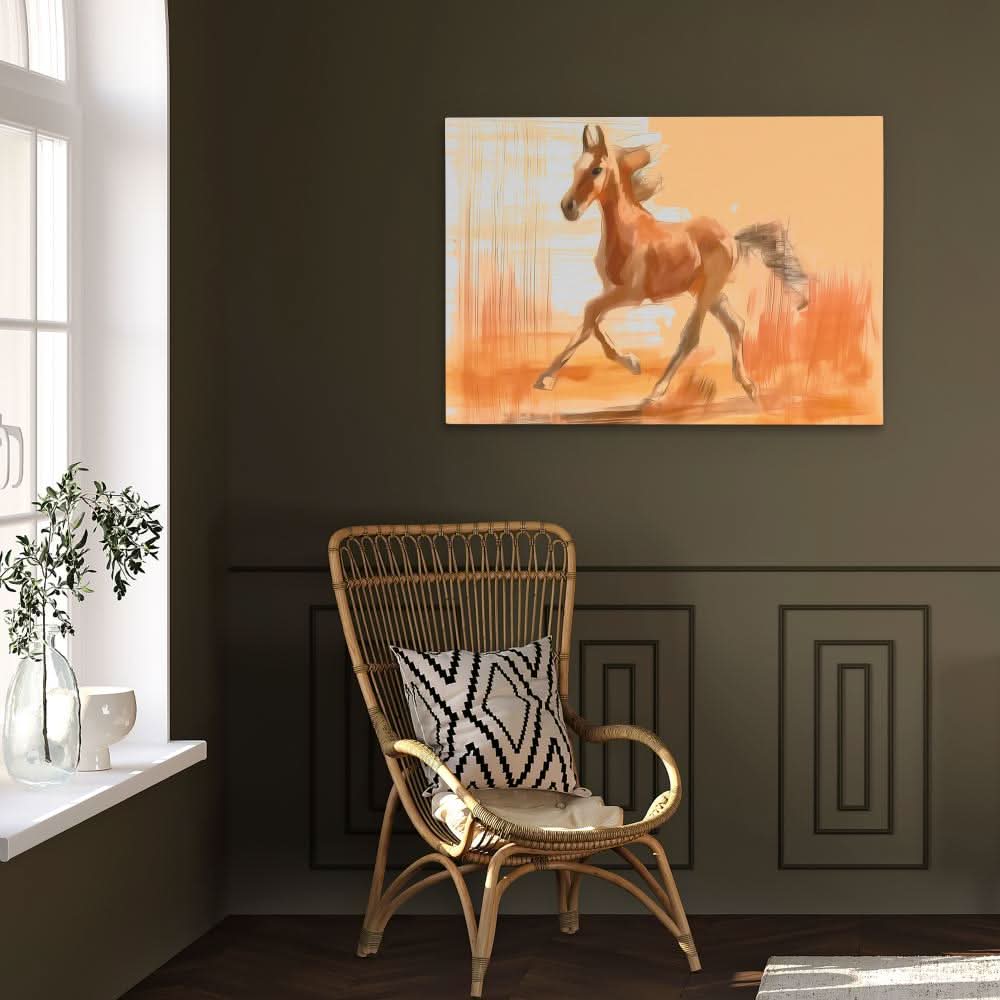 Strides of Glory - Earth Tones Canvas Wall Art