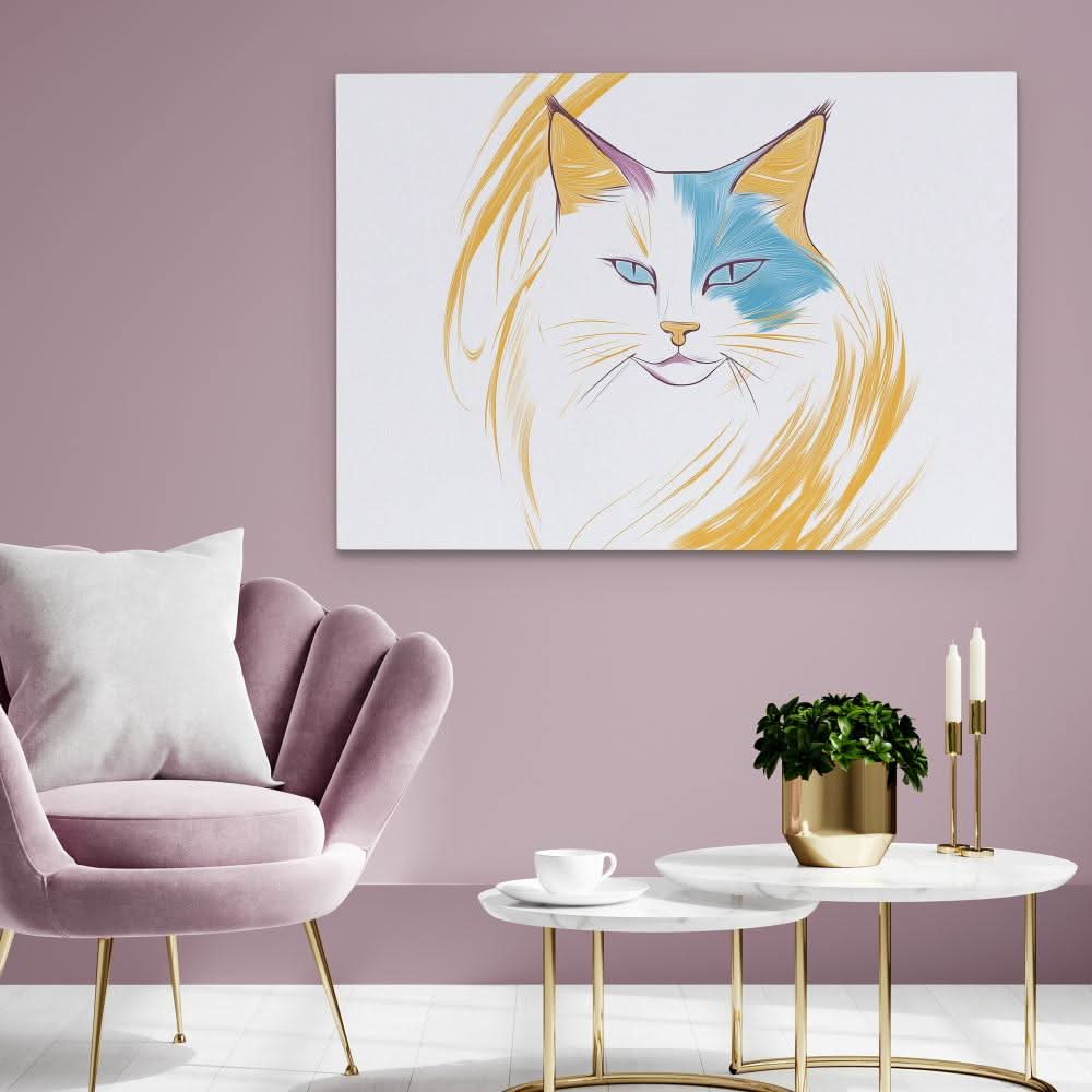 Stunning Cat - Large Minimalist Canvas Print